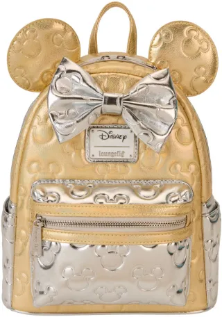 Mini sac à dos Minnie Mouse Métallique Or &amp; Argenté Loungefly