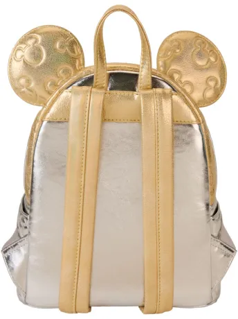 Mini sac à dos Minnie Mouse Métallique Or &amp; Argenté Loungefly
