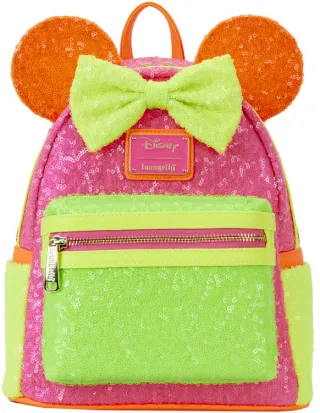 Mini sac à dos Minnie Mouse Neon Sequin Loungefly