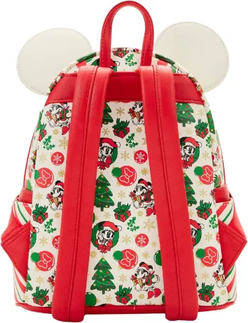 Mini sac à dos Minnie Mouse Noël Impression Intégrale Loungefly