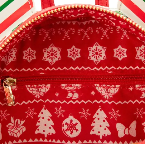 Mini sac à dos Minnie Mouse Noël Impression Intégrale Loungefly