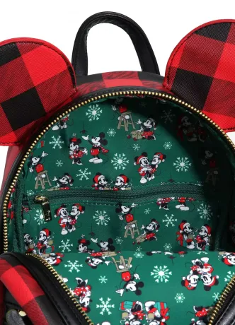 Mini sac à dos Minnie Mouse Plaid Noël Loungefly
