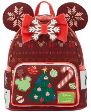 Mini sac à dos Minnie Mouse Pull de Noël Loungefly