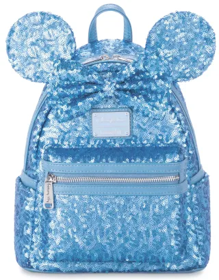 Mini sac à dos Minnie Mouse Sequin Bleu Loungefly