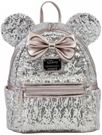 Mini sac à dos Minnie Mouse Sequin Argent Loungefly