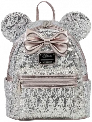 Mini sac à dos Minnie Mouse Sequin Argent Loungefly