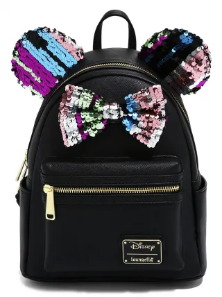 Mini sac à dos Minnie Mouse Sequin Noir Loungefly