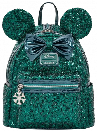 Mini sac à dos Minnie Mouse Sequin Vert Loungefly