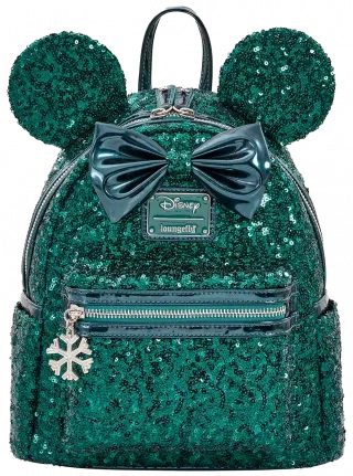Mini sac à dos Minnie Mouse Sequin Vert Loungefly