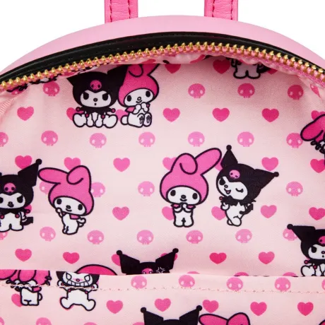 Mini sac à dos My Melody et Kuromi Double Poches Cosplay Loungefly