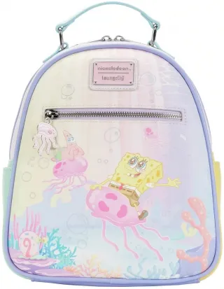 Mini sac à dos Bob l&#039;éponge et Patrick Pêche à la méduse Pastel Loungefly