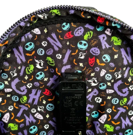 Mini sac à dos Oogie Boogie Am, Stram et Gram Glow Loungefly