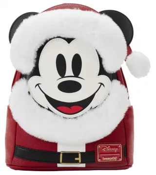 Mini sac à dos pailleté Mickey Mouse Père Noël Cosplay Loungefly