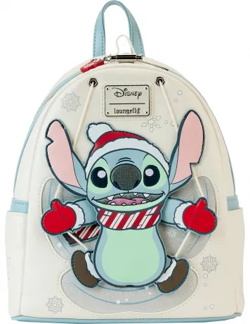 Mini sac à dos Pailleté Stitch Noël Ange de Neige Loungefly