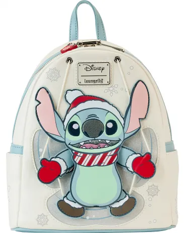 Mini sac à dos Pailleté Stitch Noël Ange de Neige Loungefly