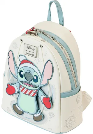 Mini sac à dos Pailleté Stitch Noël Ange de Neige Loungefly