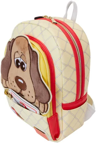 Mini Sac à Dos Loungefly Pound Puppies 40ème Anniversaire - Jaune Avec Porte-carte
