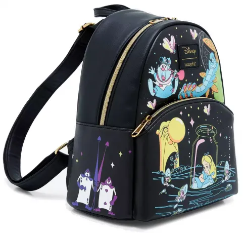Mini sac à dos Personnages Alice au Pays des Merveilles Glow Loungefly