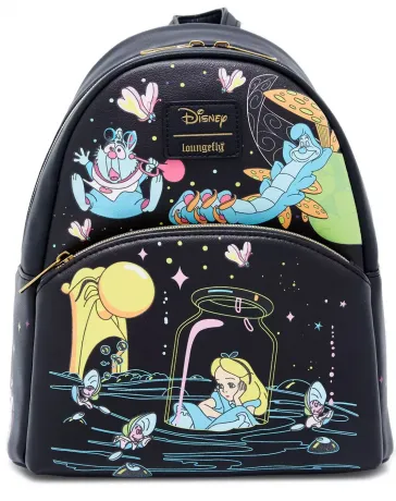 Mini sac à dos Personnages Alice au Pays des Merveilles Glow Loungefly