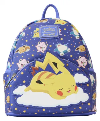 Mini sac à dos Pikachu Endormi avec ses Amis Loungefly