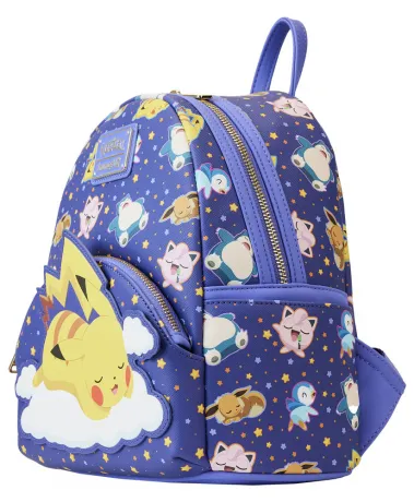 Mini sac à dos Pikachu Endormi avec ses Amis Loungefly