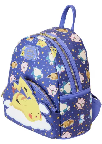 Mini sac à dos Pikachu Endormi avec ses Amis Loungefly