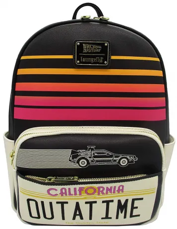 Mini sac à dos Plaque d&#039;immatriculation Outatime Loungefly
