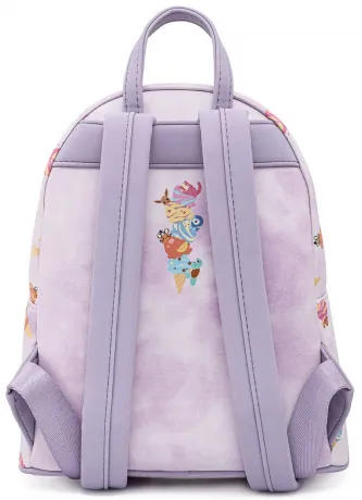 Mini sac à dos Crème glacée Denim délavé à l&#039;acide Loungefly