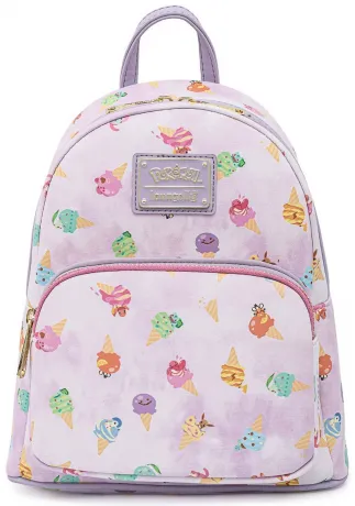 Mini sac à dos Crème glacée Denim délavé à l&#039;acide Loungefly