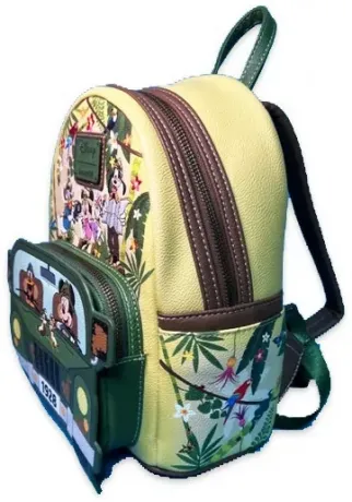 Mini sac à dos + Portefeuille zippé Mickey et ses Amis en Vacances dans la Jungle Glow Loungefly