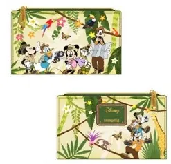 Mini sac à dos + Portefeuille zippé Mickey et ses Amis en Vacances dans la Jungle Glow Loungefly