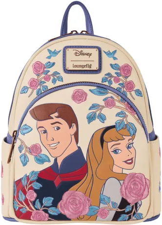 Mini sac à dos Princesse Aurore &amp; Prince Philippe Floral Loungefly