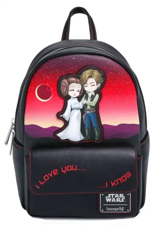 Mini sac à dos Princesse Leia et Han Solo &quot;Je T&#039;aime&quot; Loungefly