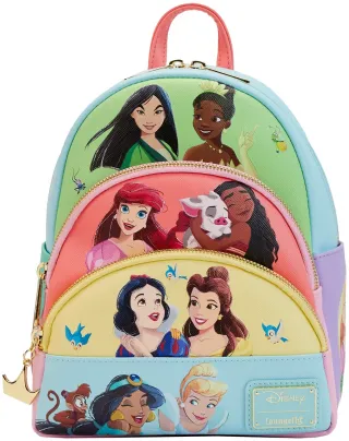 Mini sac à dos Princesses Disney Triple Poches Loungefly