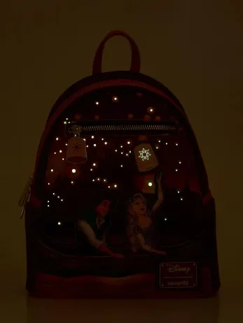 Mini sac à dos Raiponce et Flynn Scène du Bateau Glow Loungefly