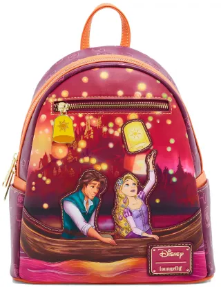 Mini sac à dos Raiponce et Flynn Scène du Bateau Glow Loungefly