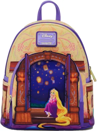 Mini sac à dos Raiponce Fenêtre et Lanternes Lenticulaire Loungefly