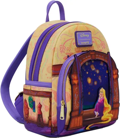 Mini sac à dos Raiponce Fenêtre et Lanternes Lenticulaire Loungefly