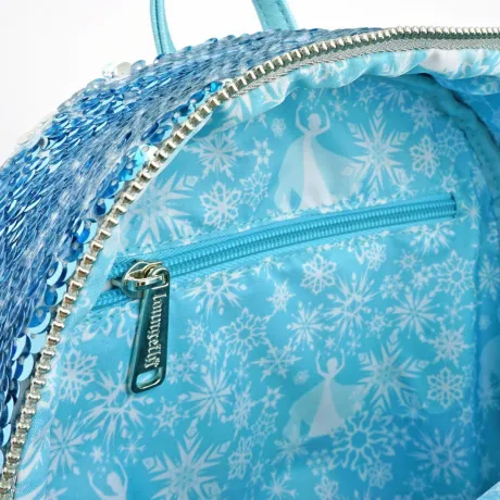 Mini sac à dos réversible Elsa Sequin Loungefly