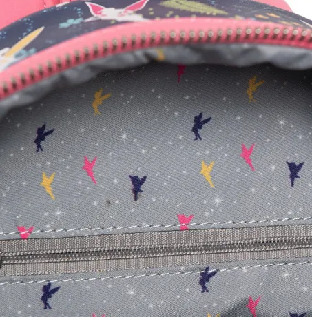 Mini sac à dos Rose Fée Clochette Impression Intégrale Glow Loungefly