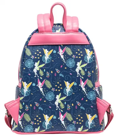 Mini sac à dos Rose Fée Clochette Impression Intégrale Glow Loungefly