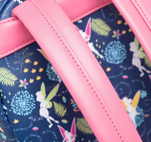 Mini sac à dos Rose Fée Clochette Impression Intégrale Glow Loungefly