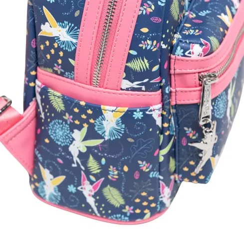 Mini sac à dos Rose Fée Clochette Impression Intégrale Glow Loungefly