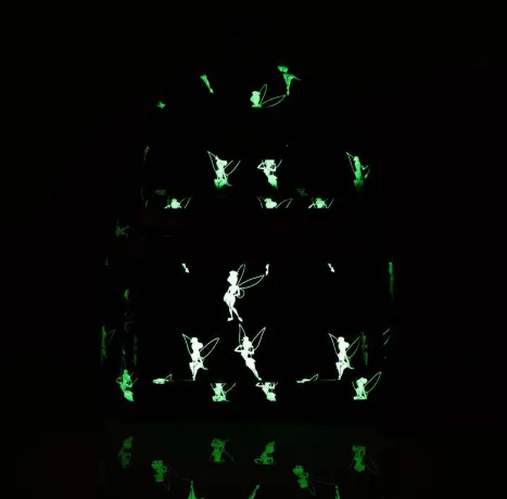 Mini sac à dos Rose Fée Clochette Impression Intégrale Glow Loungefly