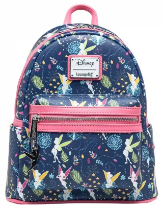 Mini sac à dos Rose Fée Clochette Impression Intégrale Glow Loungefly