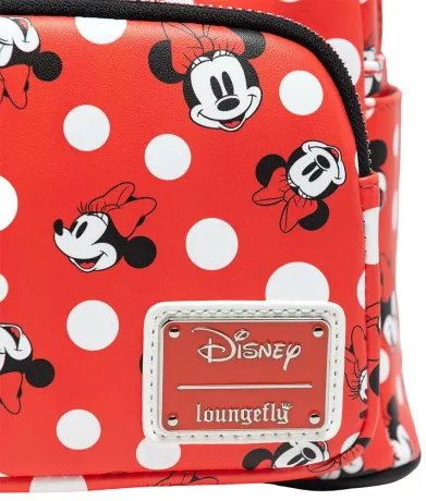 Mini sac à dos Rouge Minnie Mouse à Pois Impression Intégrale Loungefly