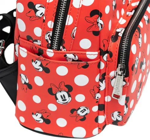 Mini sac à dos Rouge Minnie Mouse à Pois Impression Intégrale Loungefly