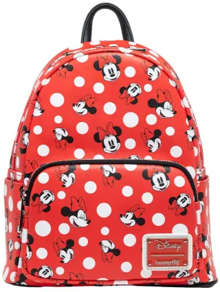 Mini sac à dos Rouge Minnie Mouse à Pois Impression Intégrale Loungefly