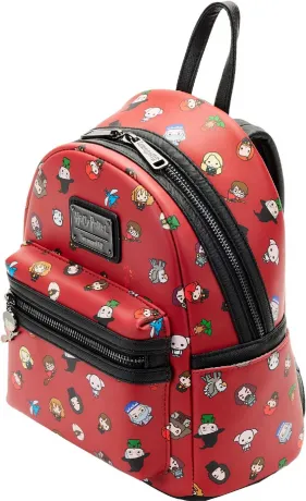 Mini sac à dos Rouge Personnages Harry Potter Chibi Impression Intégrale Loungefly