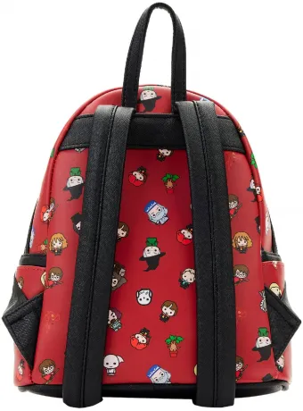Mini sac à dos Rouge Personnages Harry Potter Chibi Impression Intégrale Loungefly